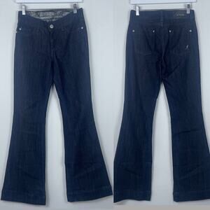 Marciano Guess dark wash low rise wide leg flare jean size 27